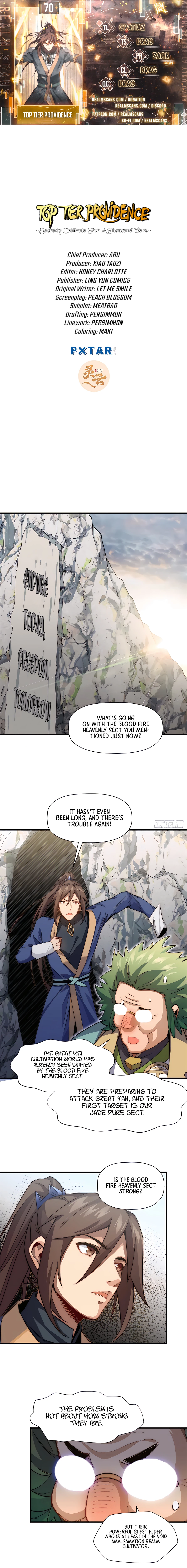 Top Tier Providence: Secretly Cultivate for a Thousand Years Chapter 70 1